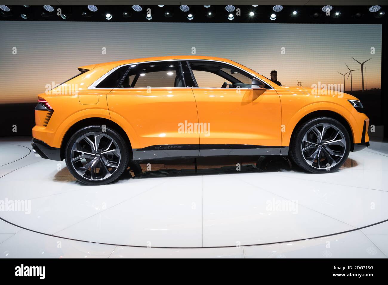 Audi Q8 Sport Concept is on display during the 87th Geneva International  Motor Show at Palexpo Exhibition Centre in Geneva, Switzerland on March 08,  2017. The show opens to the public on