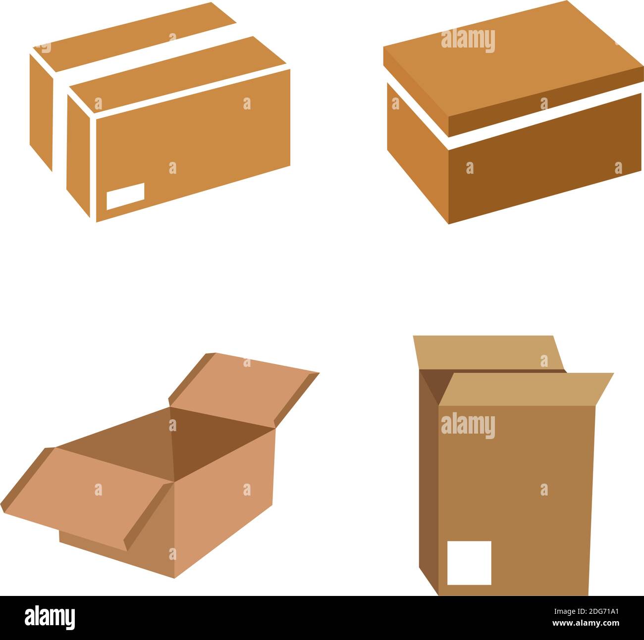 Packaging box icon design template vector isolated illustration Stock Vector