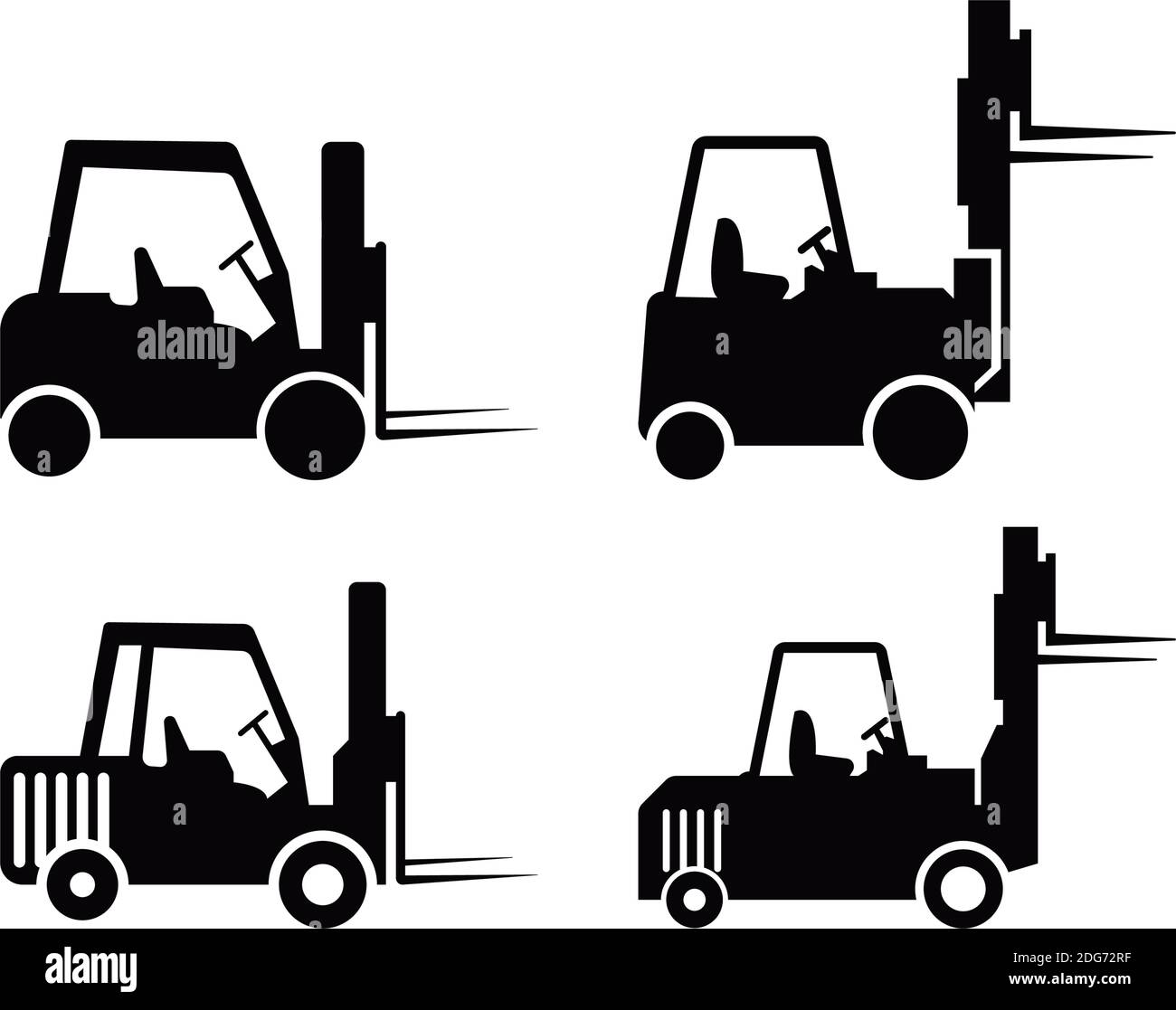 Forklift icon design template vector isolated illustration Stock Vector