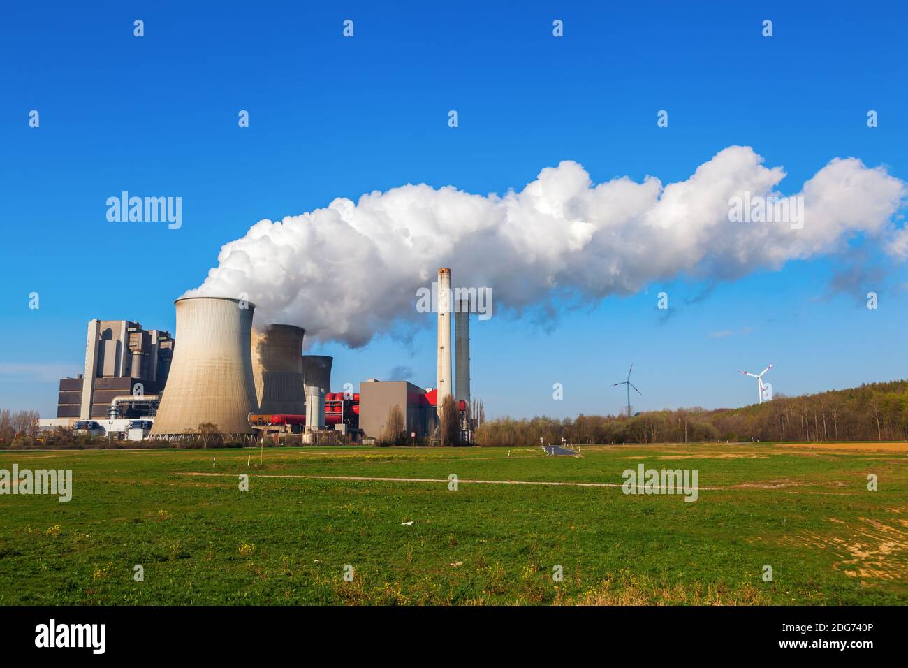 Fossil-fuel power station Stock Photo