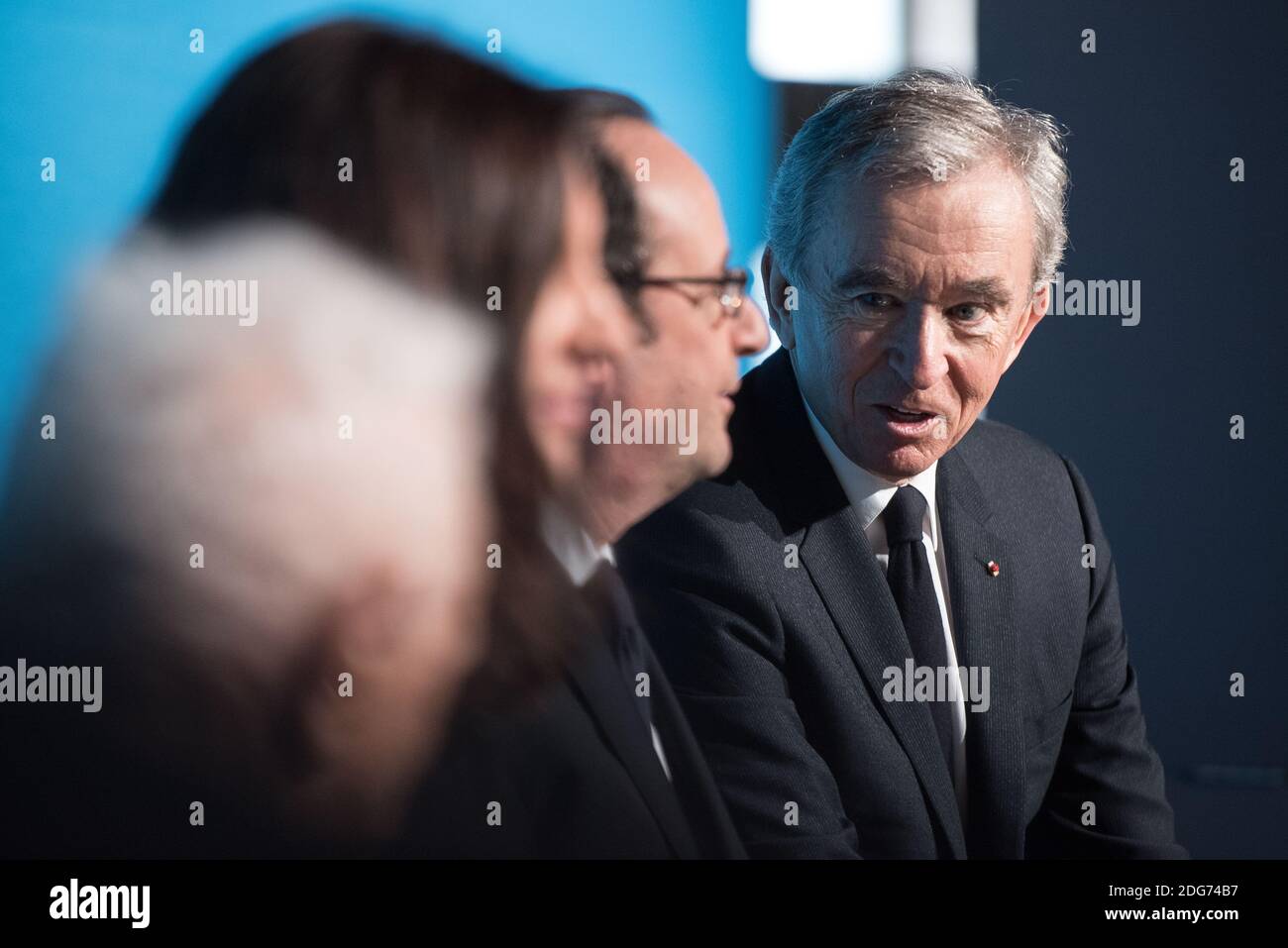 LVMH Group CEO Bernard Arnault attending the presentation of a major  cultural project for the city of Paris, at Jardin d'Acclimatation amusement  park in Paris, France on March 8, 2017. LVMW Group