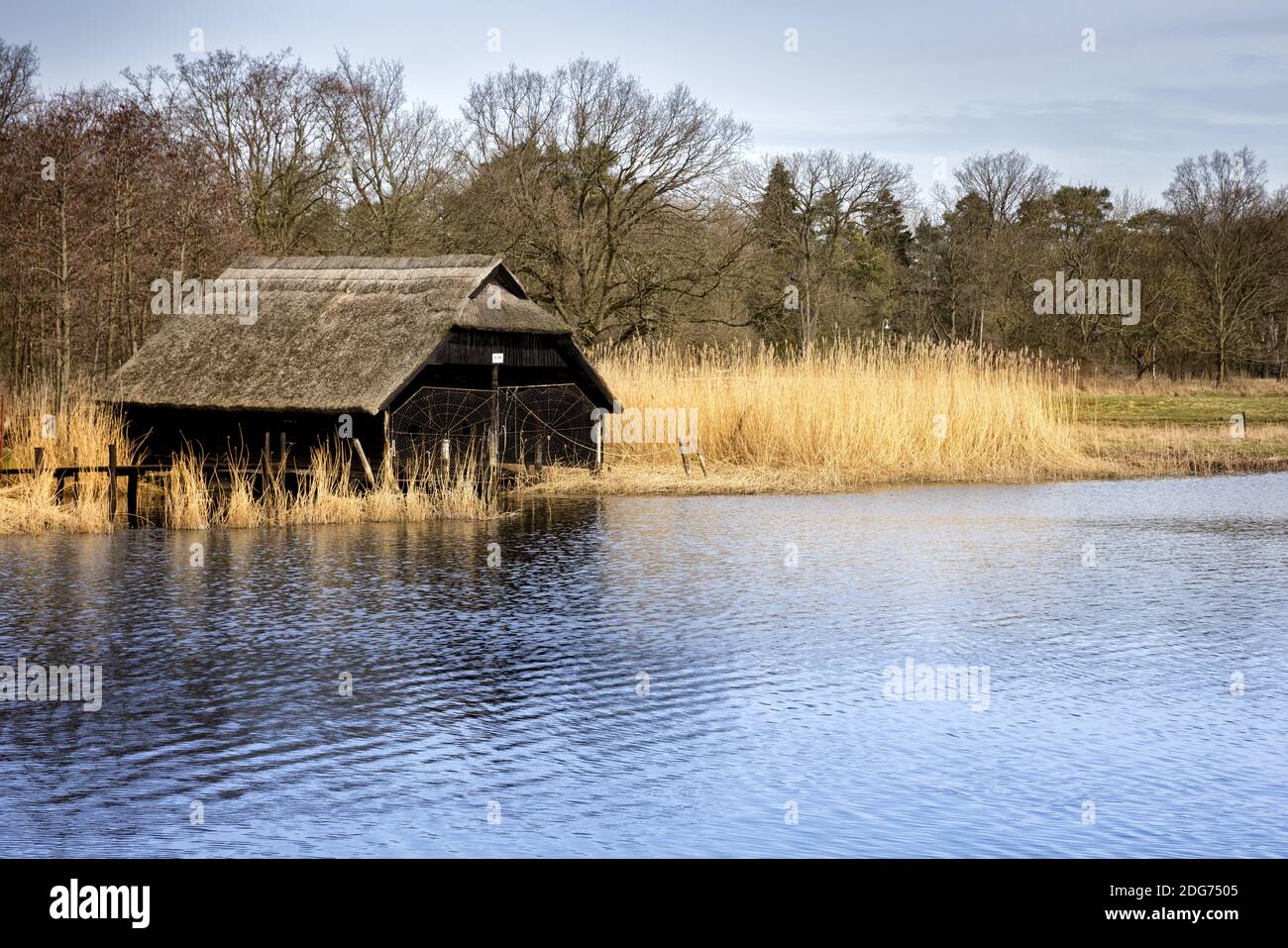 Waterfront sheds Stock Photo