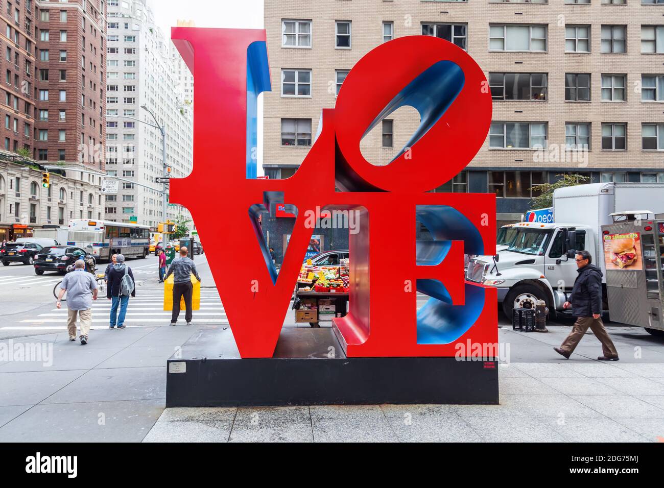 Love sculpture in Midtown Manhattan, New York City Stock Photo