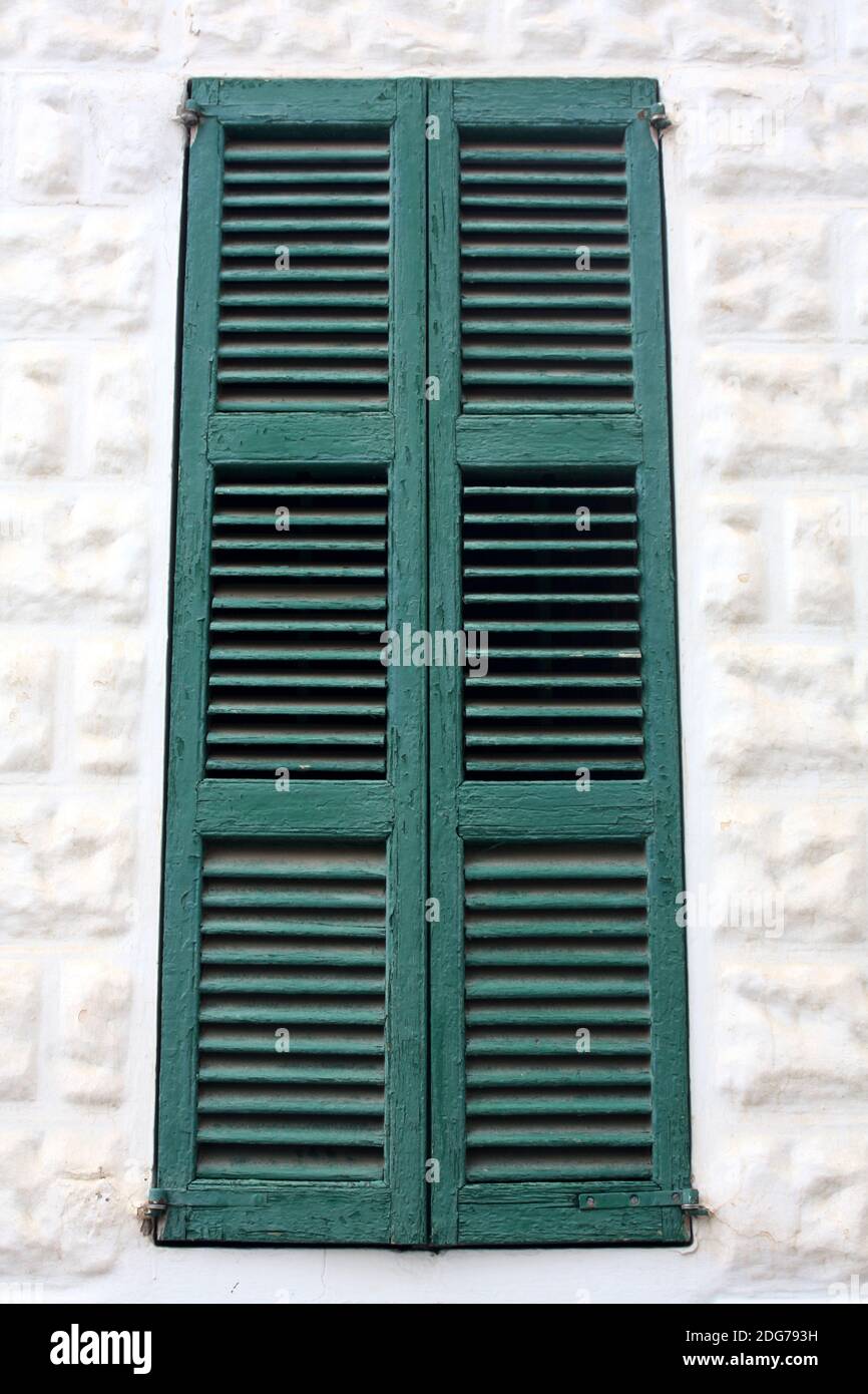 Green shutter Stock Photo