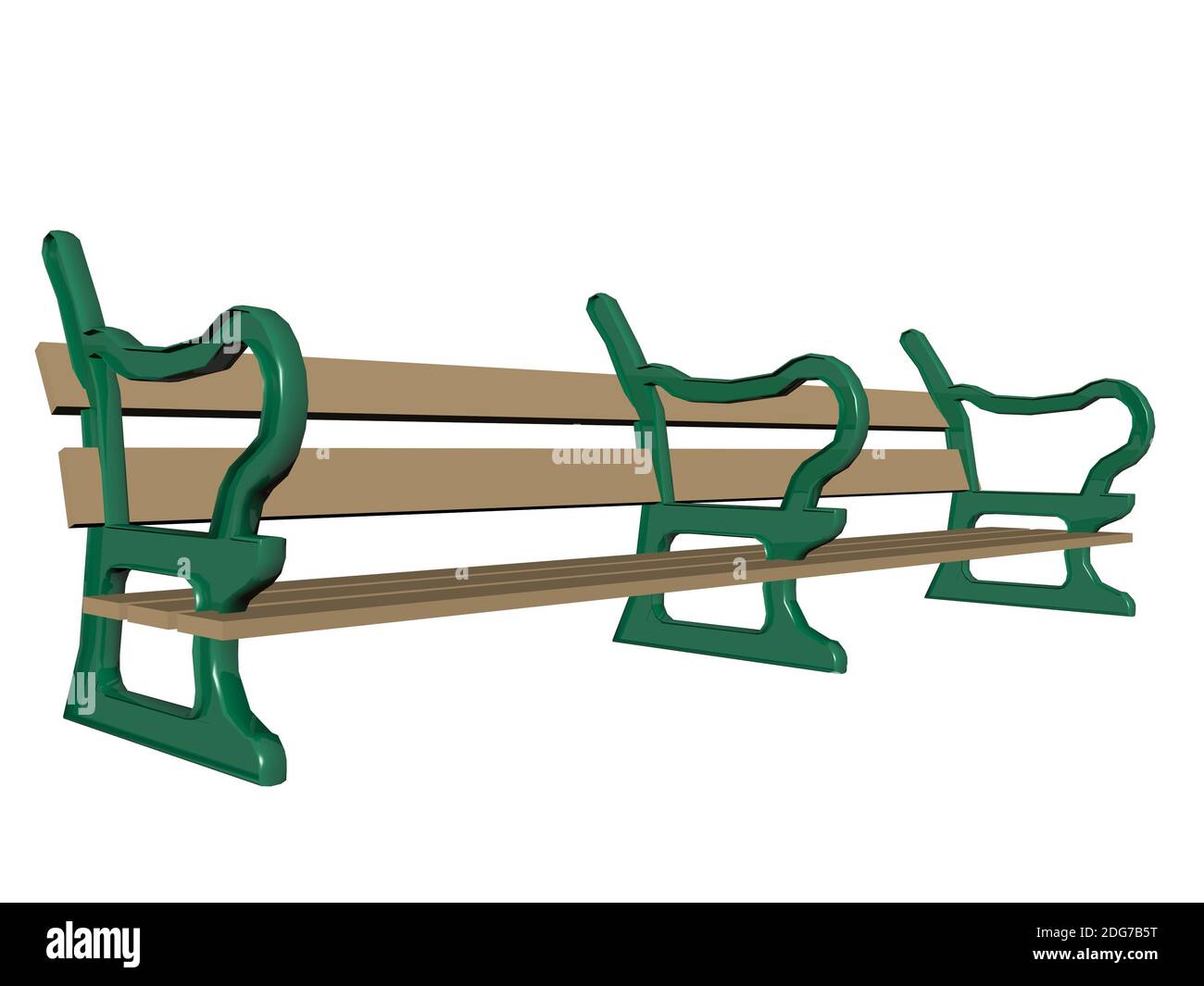 Wood bench - 3d render Stock Photo - Alamy
