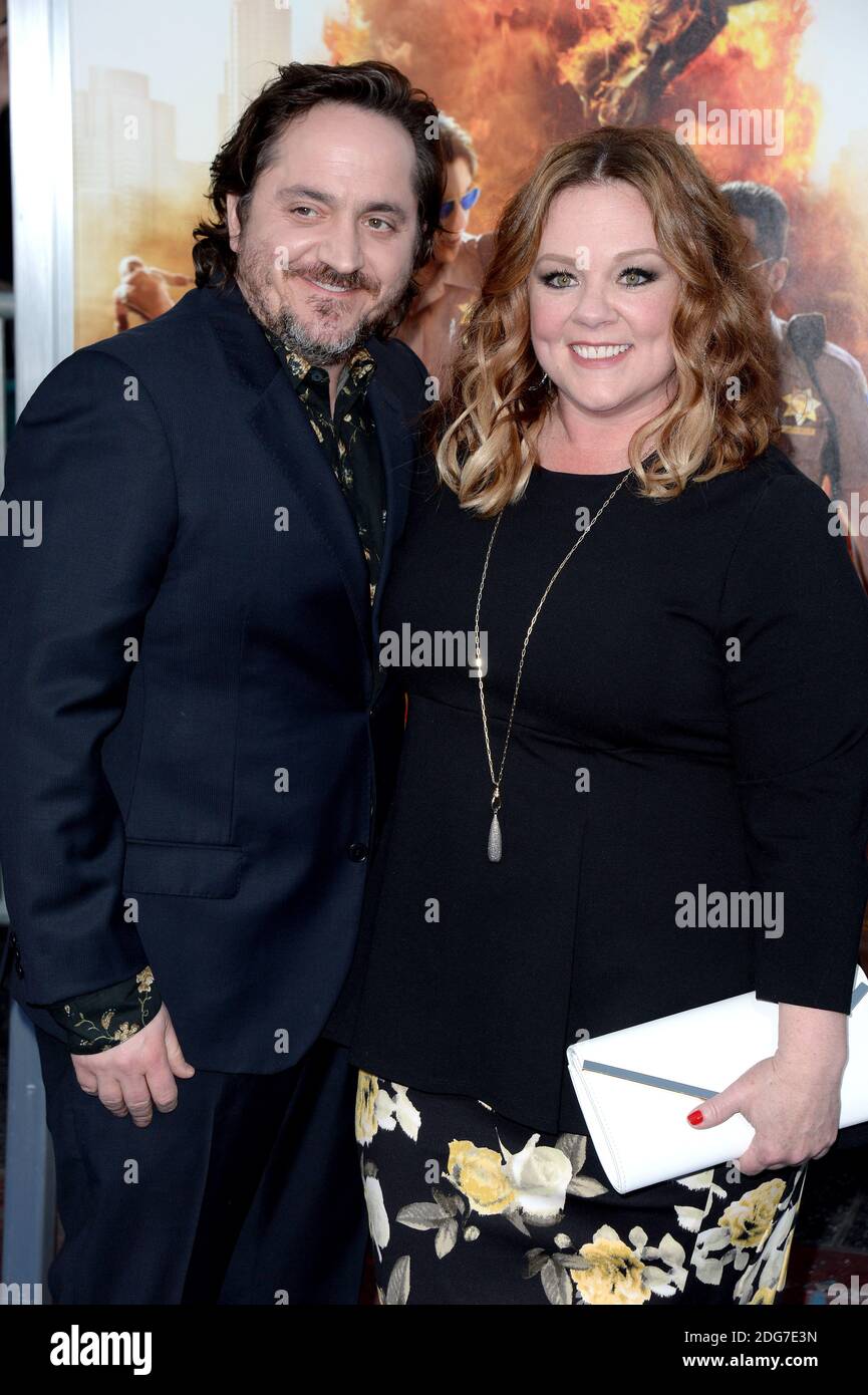 Ben Falcone and Melissa McCarthy attend the premiere of Warner Bros. Pictures Chips at TCL Chinese Theatre on March 20, 2017 in Los Angeles, CA, USA. Photo by Lionel Hahn/ABACAPRESS.COM Stock Photo