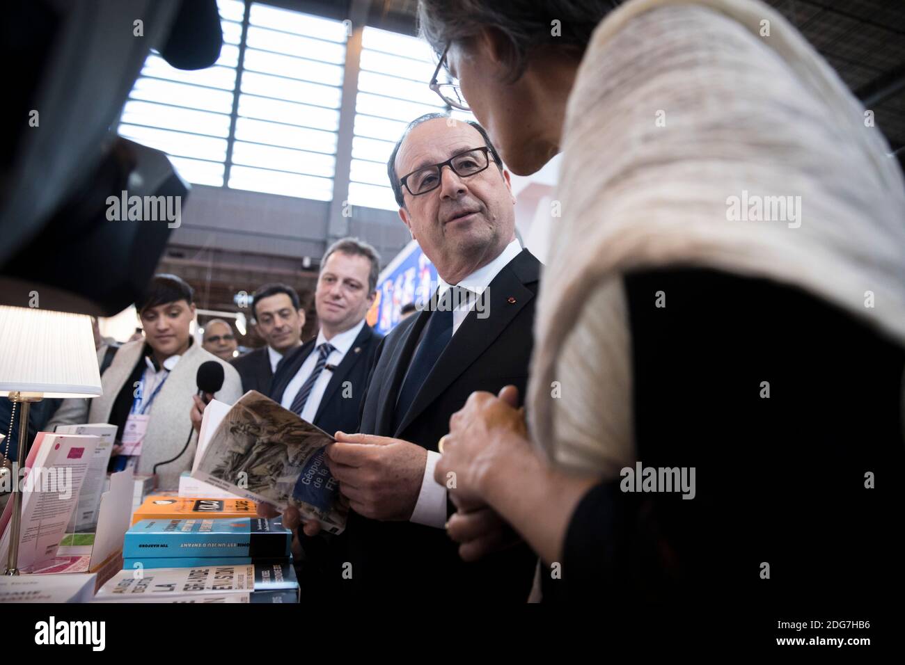 French President Francois Hollande opens the 2017 annual Paris Book ...