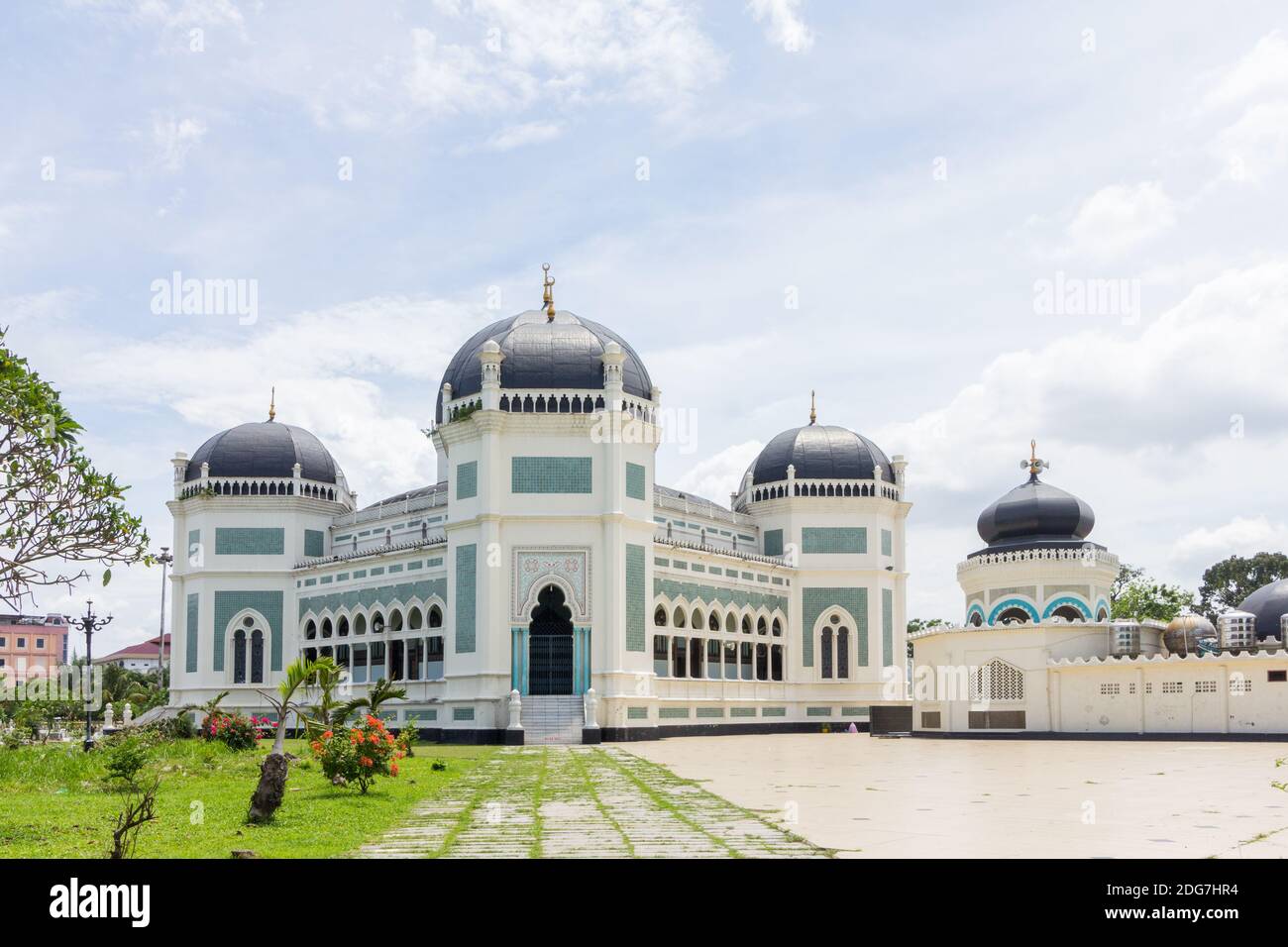 The Grand Mosque of Medan in Sumatra, Indonesia Stock Photo