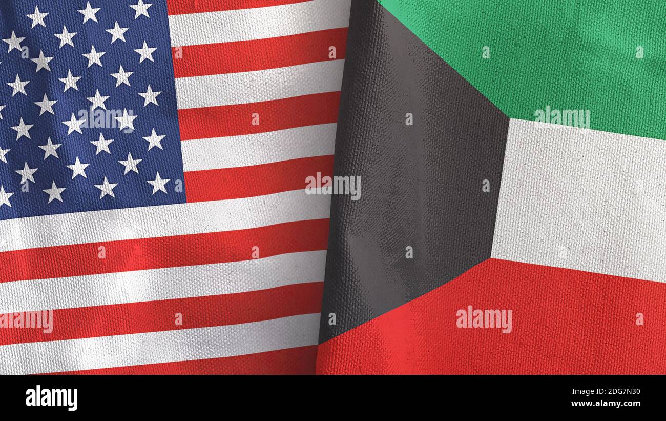 Kuwait usa flag hires stock photography and images Alamy