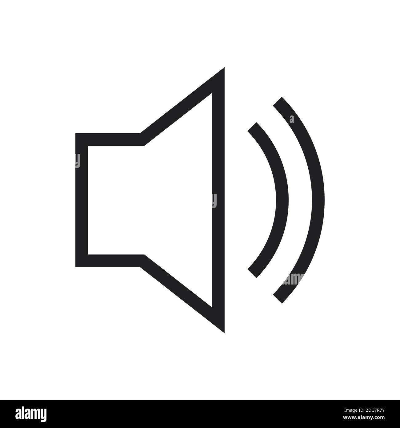 Sound outline icon. Speaker volume vector symbol, modern minimal flat