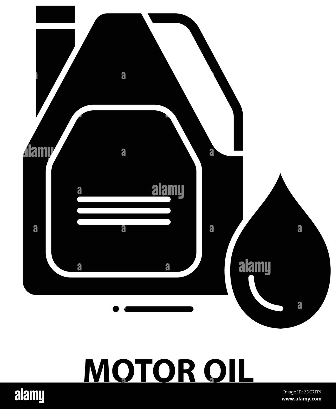 motor oil icon, black vector sign with editable strokes, concept symbol