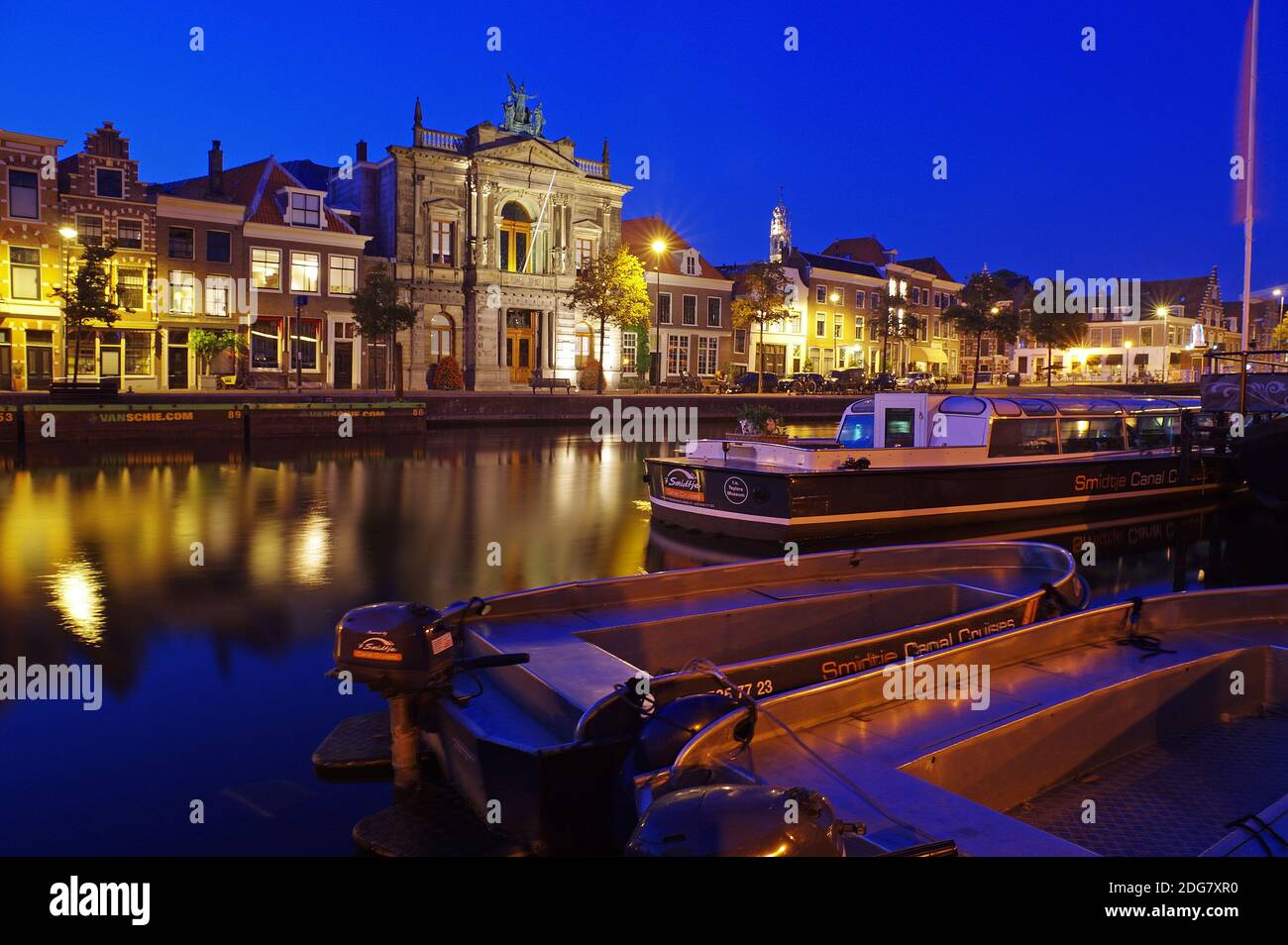 Haarlem at Night Stock Photo