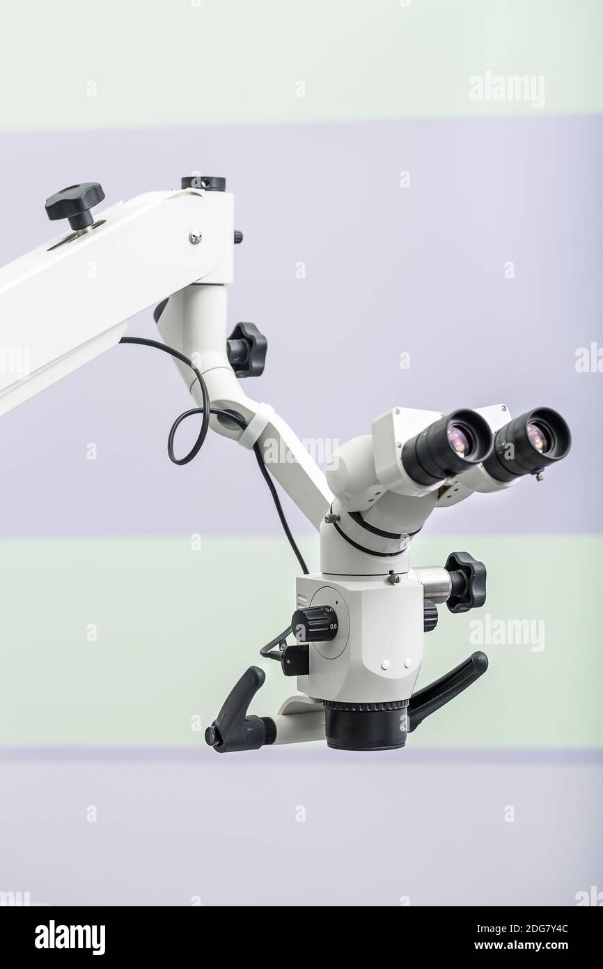 Optical dental microscope Stock Photo Alamy