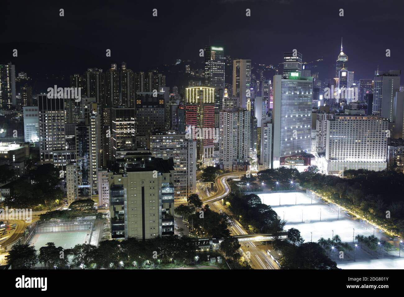Night life in Hong Kong Stock Photo