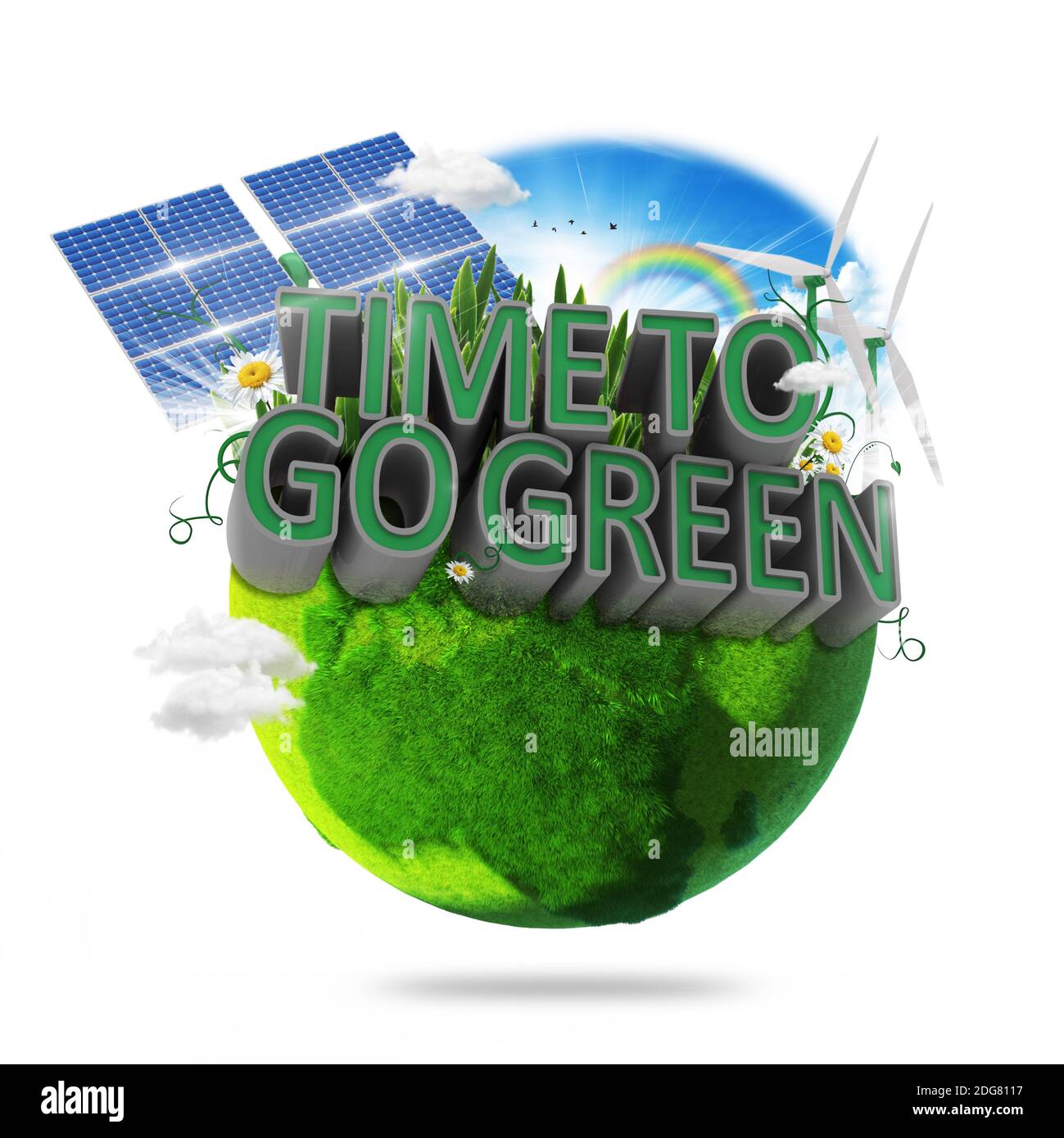 Time To Go Green Stock Photo
