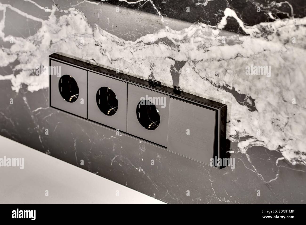 Power sockets with switch Stock Photo - Alamy