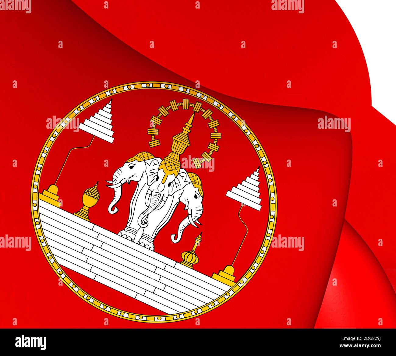 Royal Standard of Laos (19491975 Stock Photo Alamy