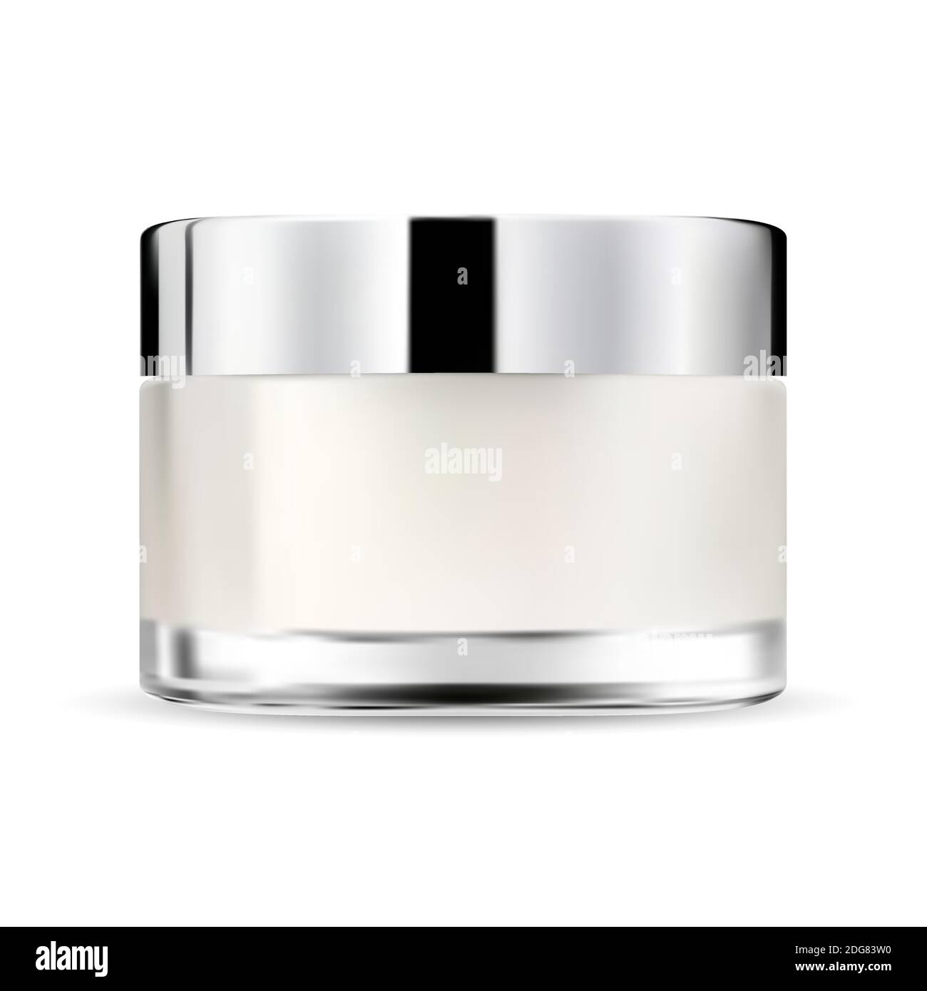 Download Cosmetic Cream Glass Jar Face Cream Bottle Mockup Beauty Makeup Package Mockup With Plastic Lid Makeup Powder Container Isolated On White Backgroun Stock Vector Image Art Alamy