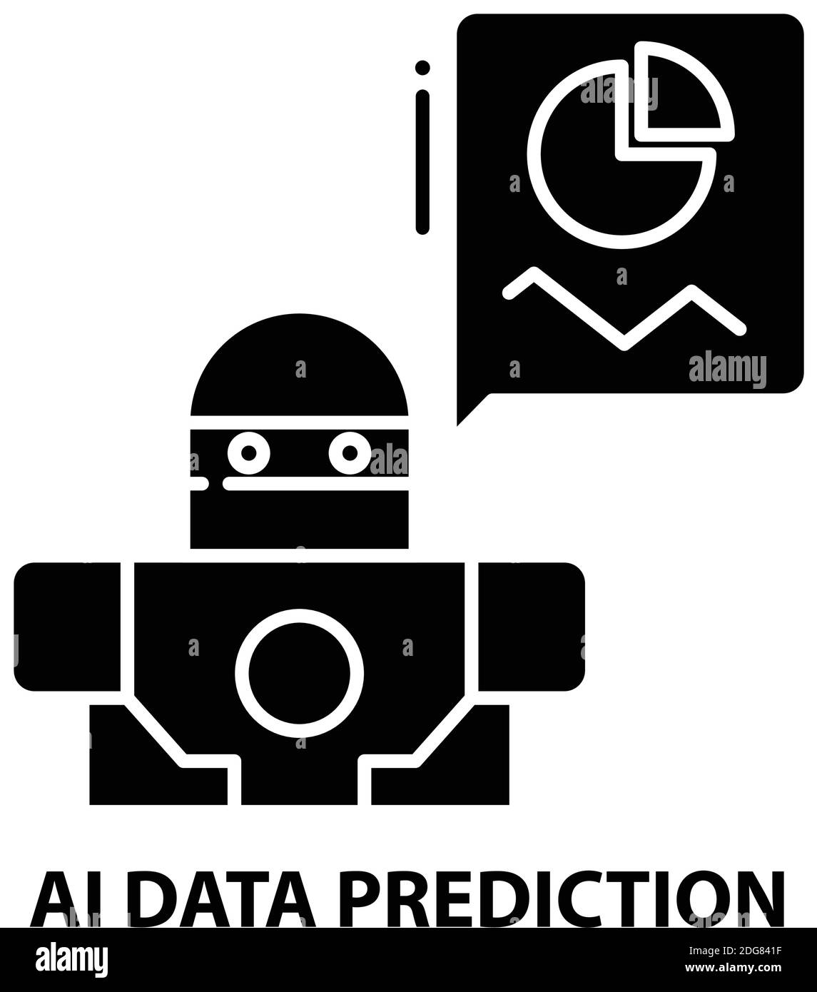 Ai Data Prediction Icon Black Vector Sign With Editable Strokes Concept Illustration Stock 5204