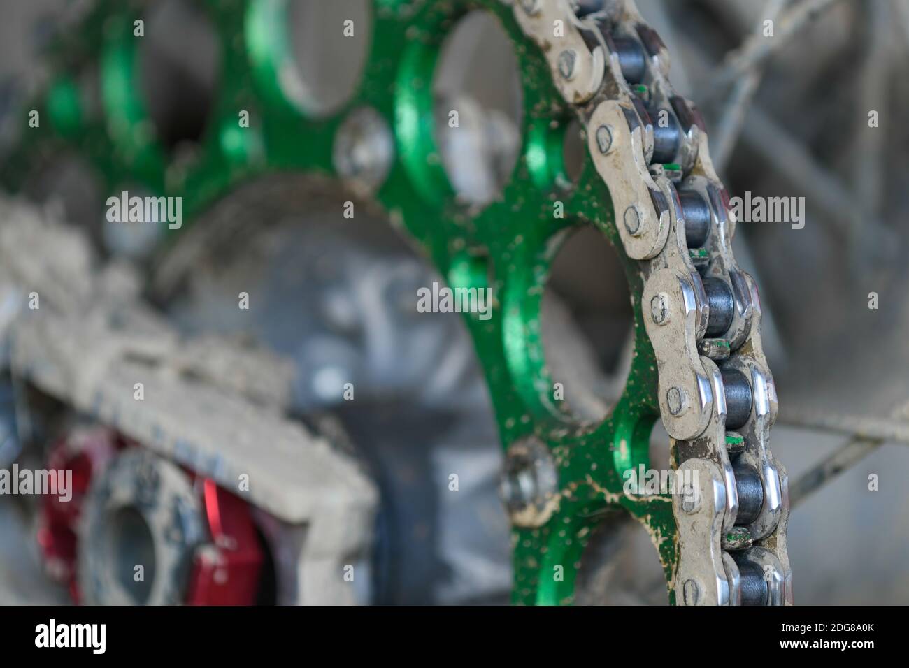 Chain of a cross bike Stock Photo