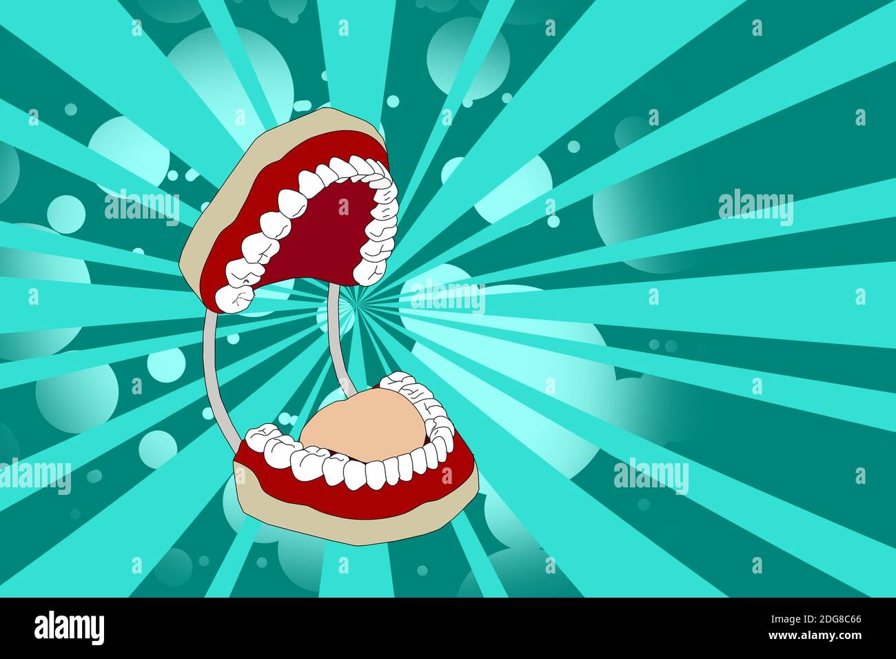 Human Jaw White Teeth Open Mouth Illustration Stock Photo - Alamy
