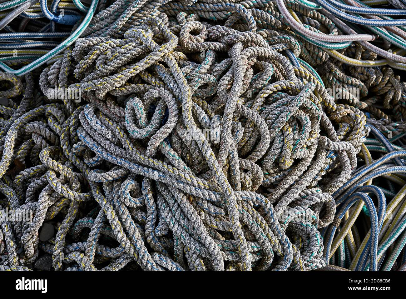 Lying wicker ropes Stock Photo - Alamy