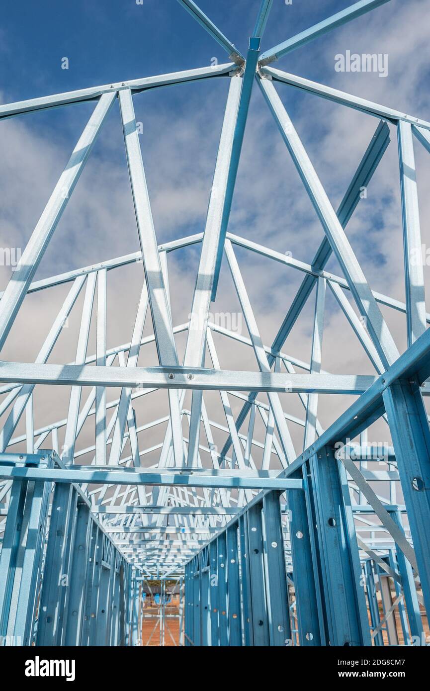 New home construction framing. Stock Photo