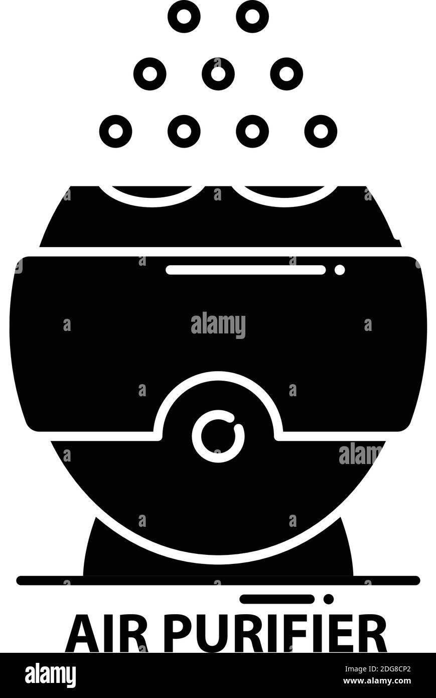 air purifier icon, black vector sign with editable strokes, concept ...