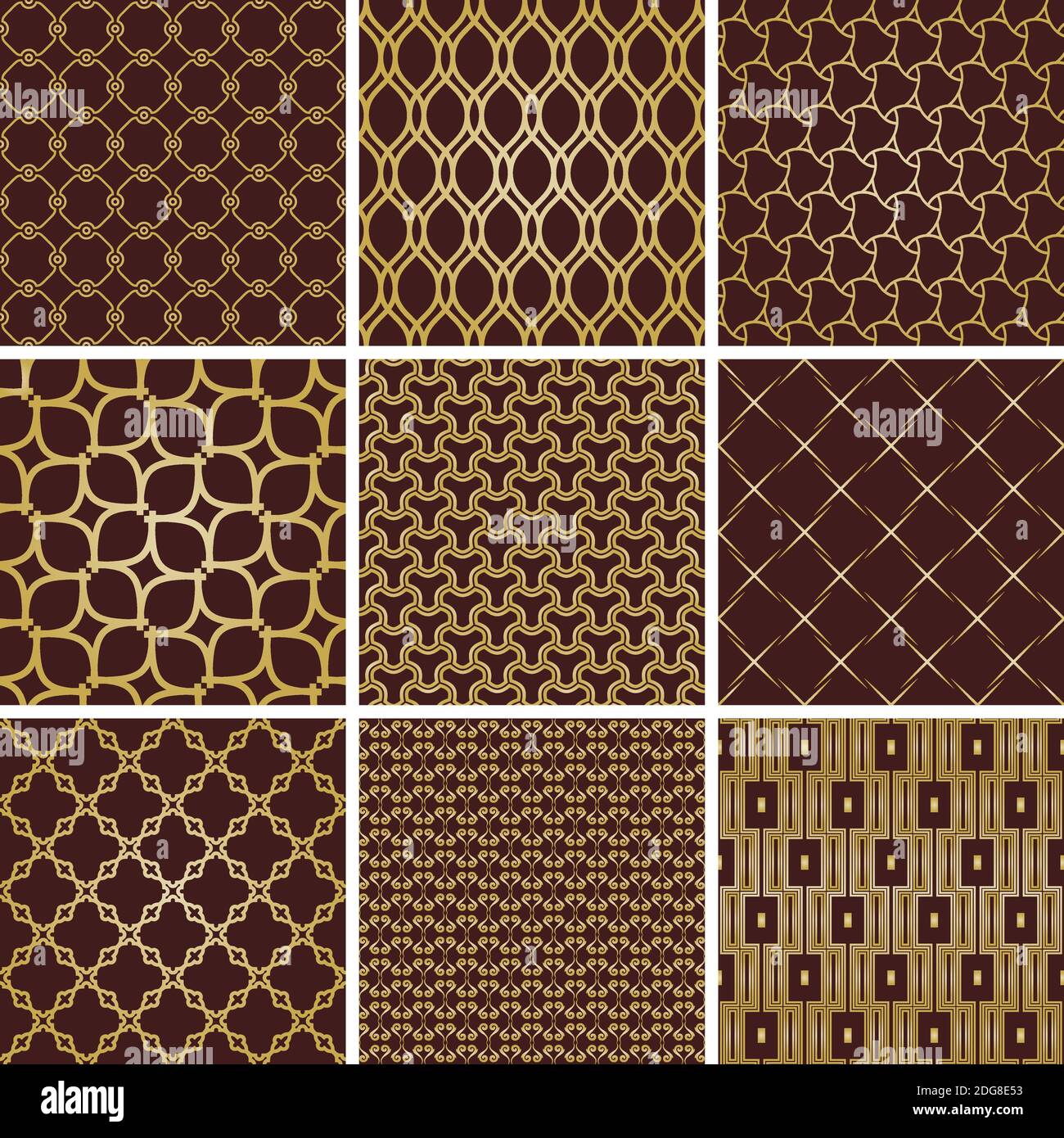 Set of Vector Seamless Backgrounds Stock Vector