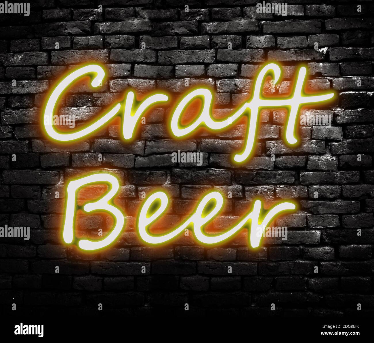 Neon Craft Beer sign Stock Photo