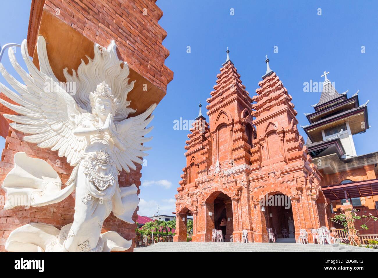 The Gereja Katolik Roh Kudus Katedral or the Holy Spirit Cathedral in Denpasar, Bali, Indonesia Stock Photo