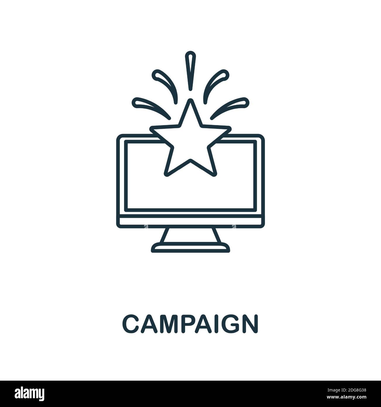 Campaign icon. Line style element from loyalty program collection. Thin ...