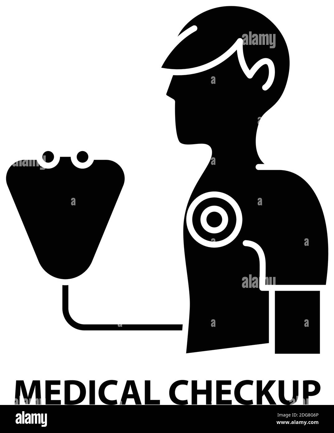 Medical Checkup Icon Black Vector Sign With Editable Strokes Concept