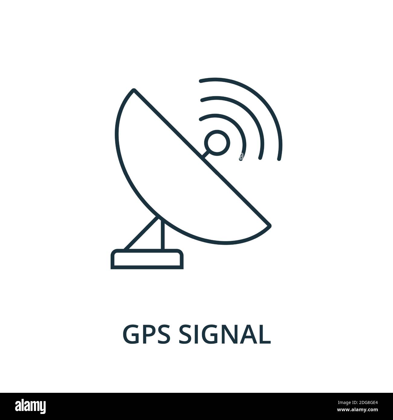 Gps Signal icon. Line style element from navigation collection. Thin
