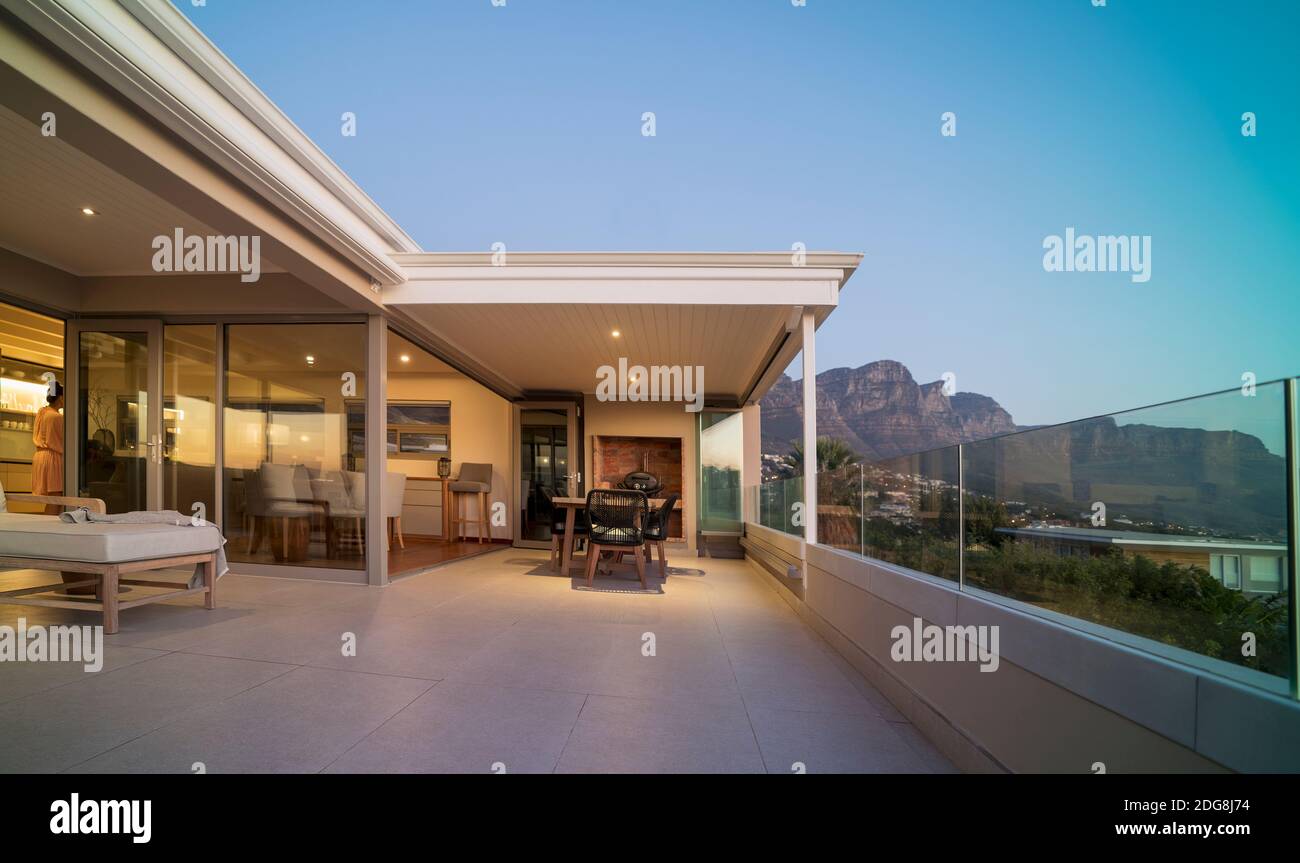 Luxury home showcase patio, Cape Town, South Africa Stock Photo - Alamy