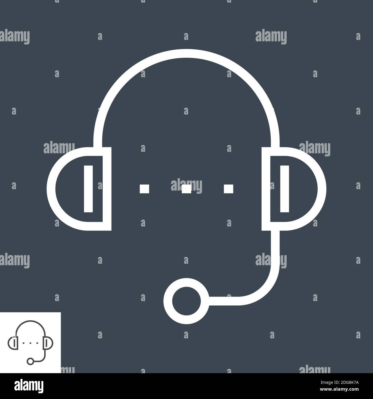 Support Thin Line Vector Icon. Stock Vector