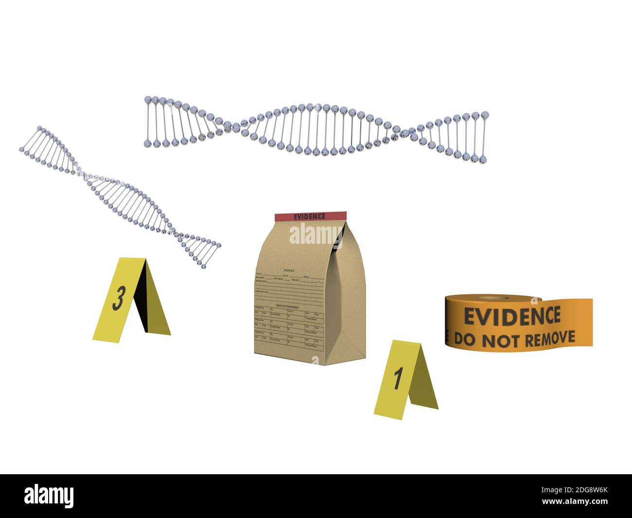 Dna symbol on it isolated in white background - 3d rendering Stock ...