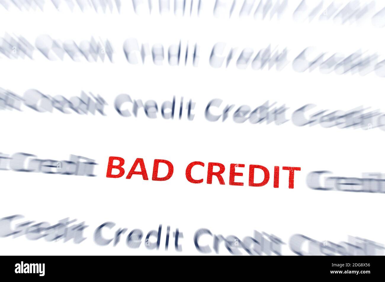 Bad Credit red Stock Photo