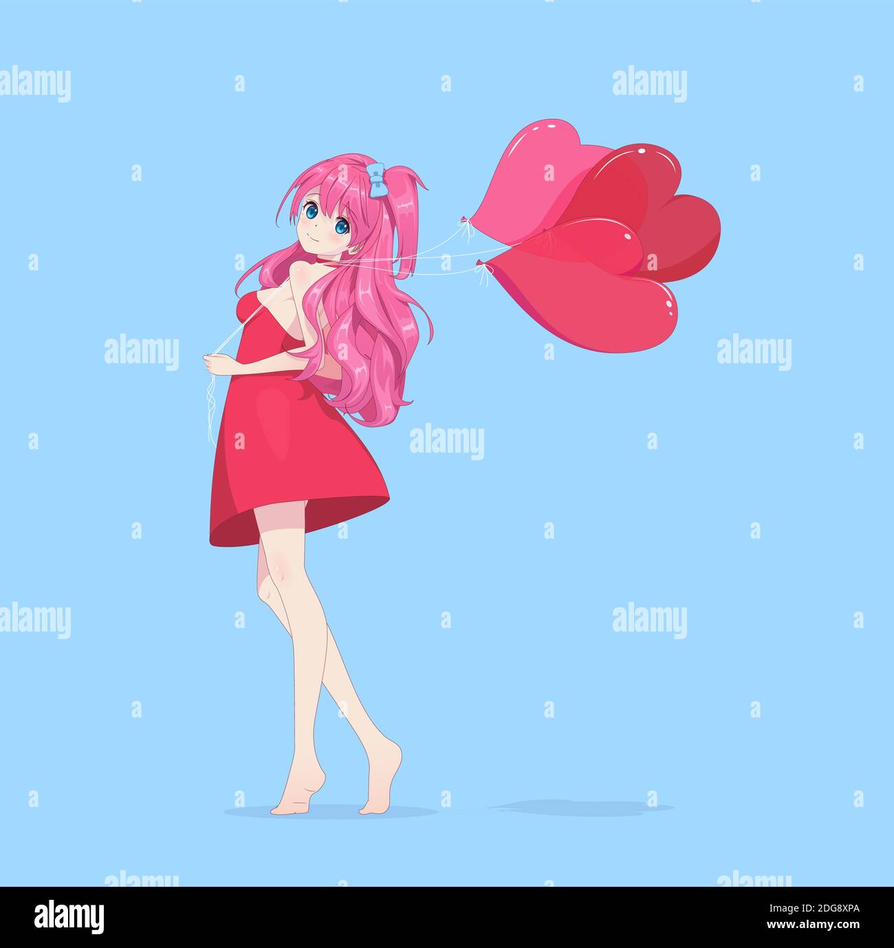 Valentine anime girl hi-res stock photography and images - Alamy Valentine anime girl hi-res stock photography and images - Alamy