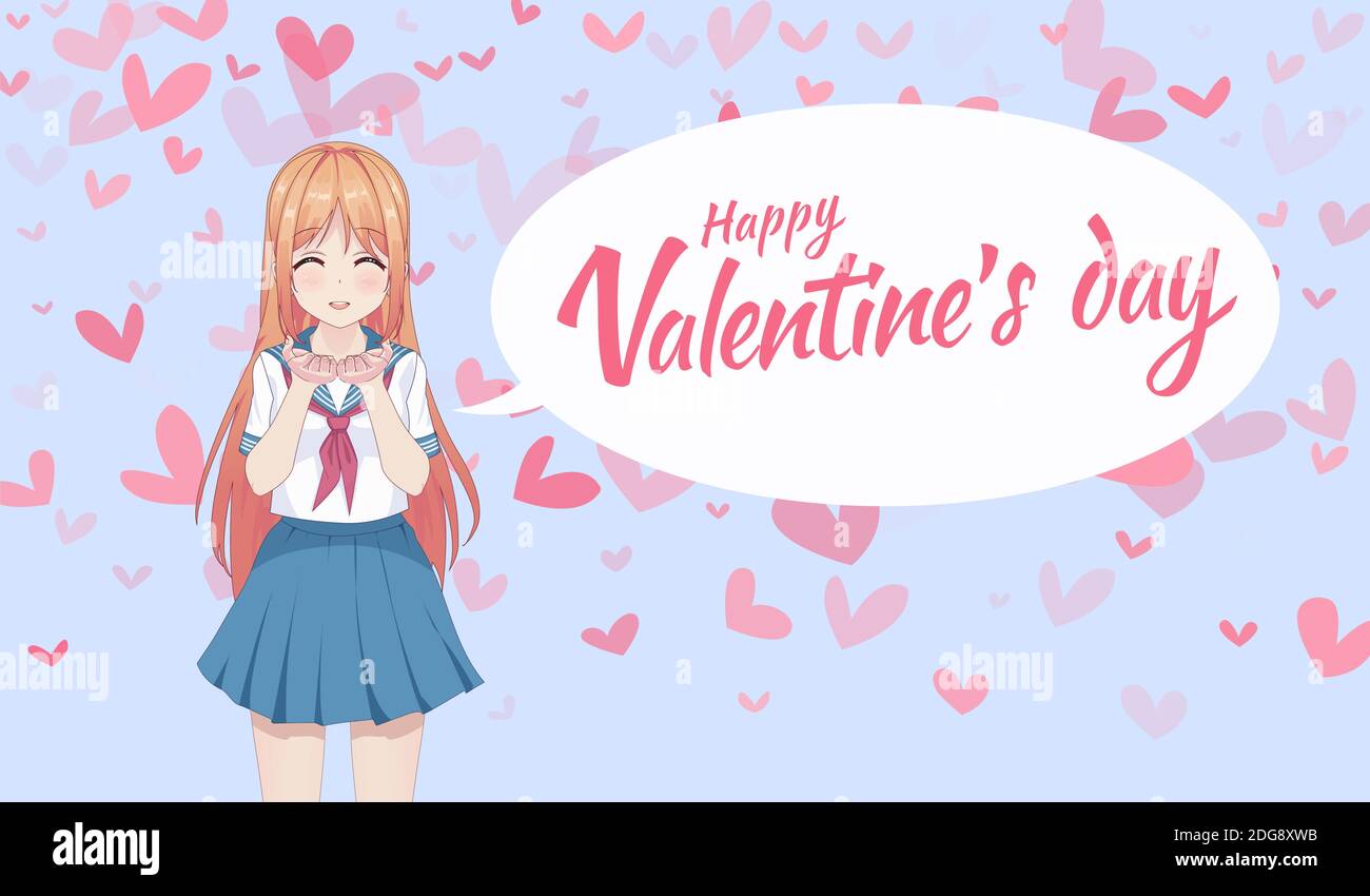 Anime Love Valentine's Day Romance Graphic by Magiclily · Creative Fabrica