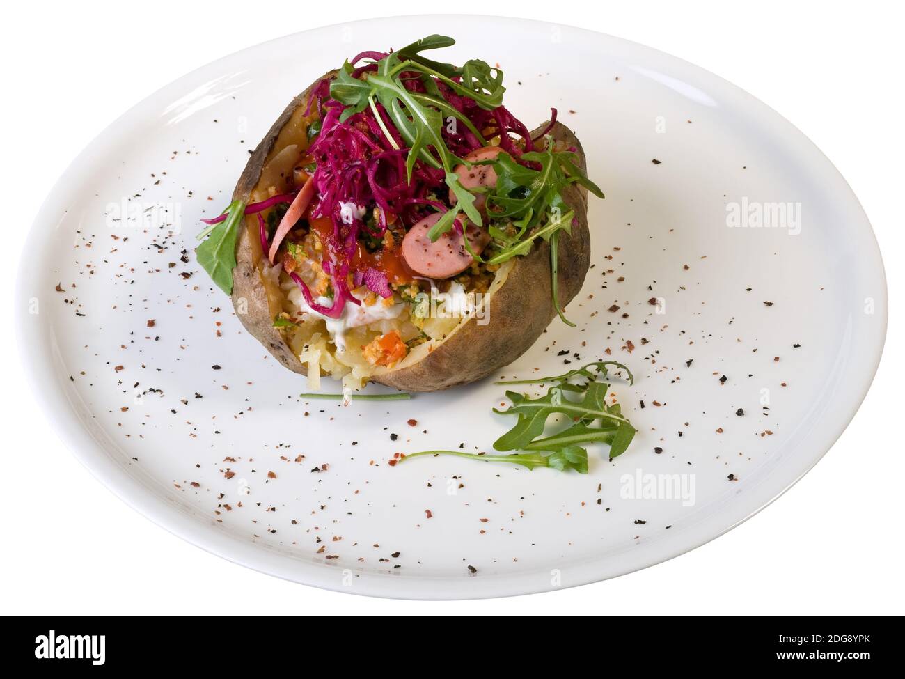 Stuffed Baked Potato Cutout Stock Photo Alamy