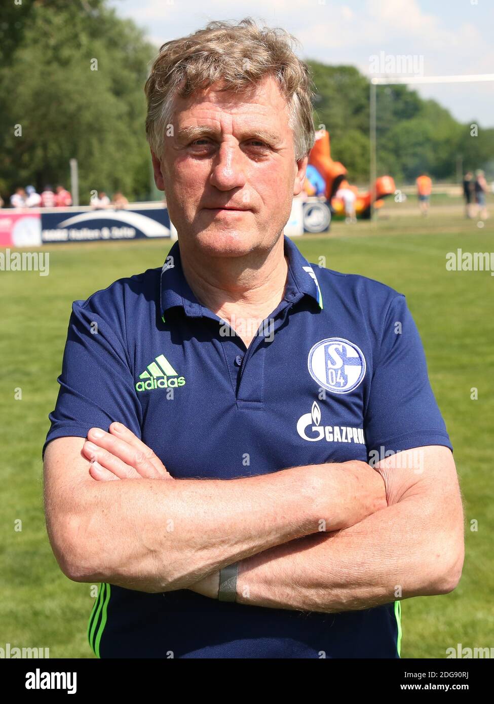 Former German soccer legend Klaus Fichtel traditional team FC Schalke 04 in Quedlinburg 2018 Stock Photo