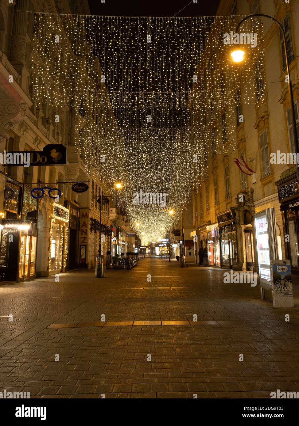 Vienna, Austria 11 28 2020 Kohlmarkt in Vienna before Christmas