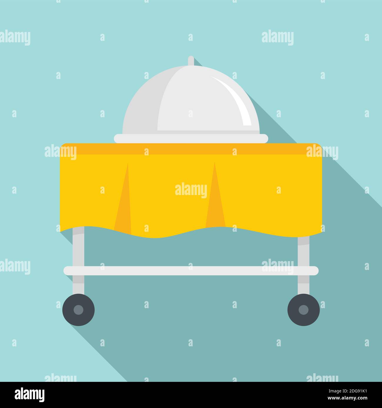 Room service cart tray icon, flat style Stock Vector Image & Art - Alamy