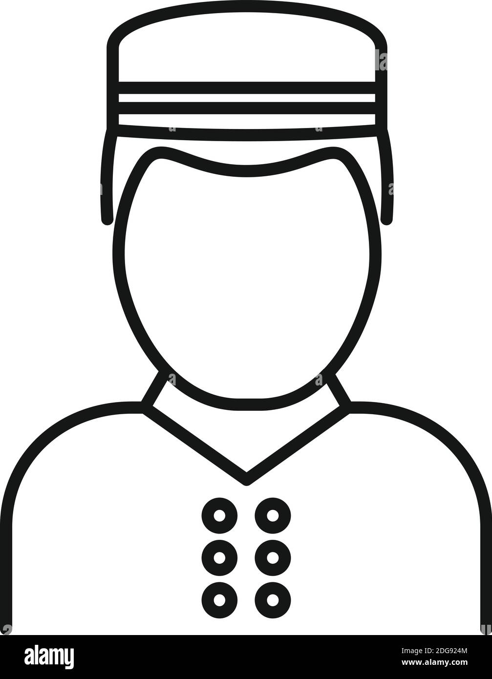 Room service man icon, outline style Stock Vector Image & Art - Alamy
