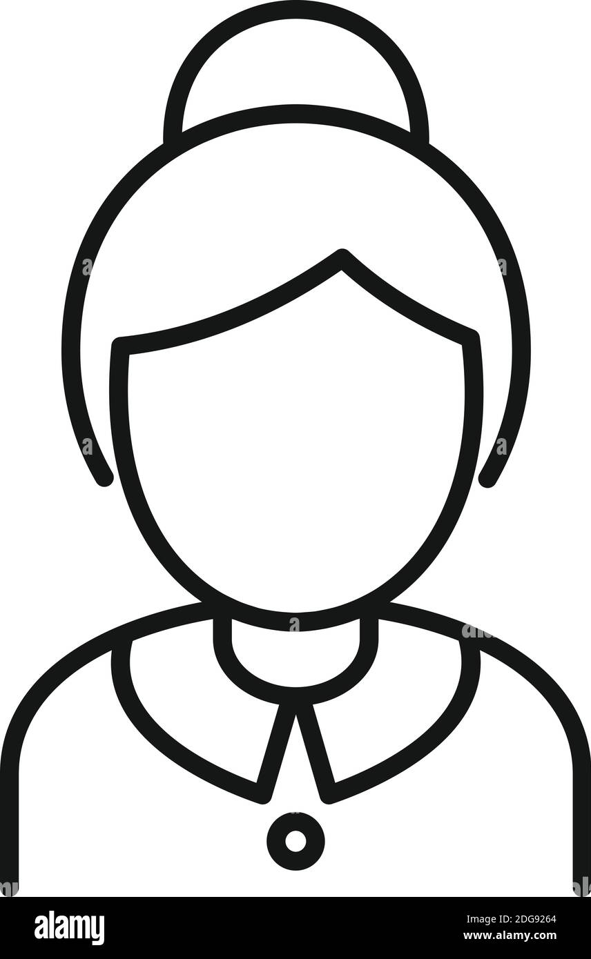 Room service woman icon, outline style Stock Vector Image & Art - Alamy