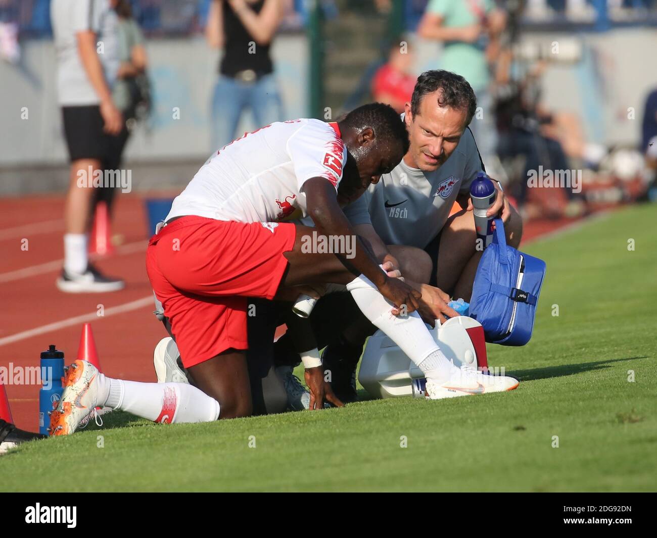 Portuguese soccer player Bruma from RB Leipzig in a friendly against FC Grimma on 07/20/2018 Stock Photo