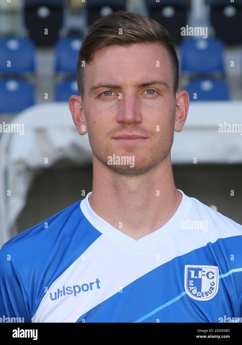 German soccer player Steffen SchÃ¤fer 1.FC Magdeburg DFL 2. Bundesliga season 2018-19 Stock Photo