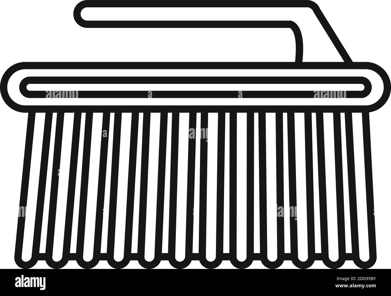 Cleaning surface brush icon, outline style Stock Vector