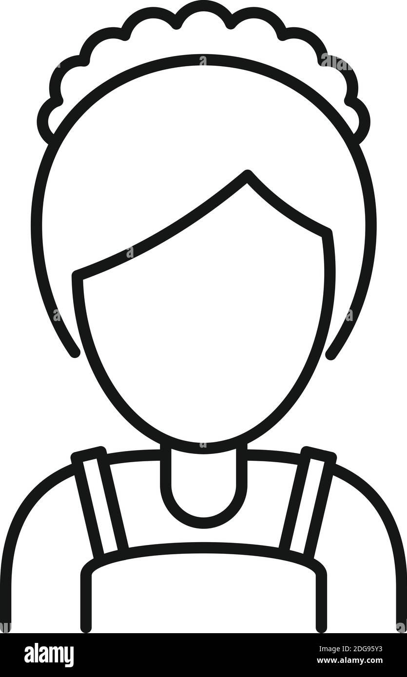 Cleaning maid woman icon, outline style Stock Vector Image & Art - Alamy